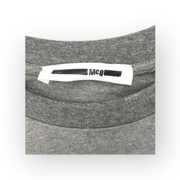 new McQ • Alexander McQueen ★ Swallow Graphic Tee T Shirt ★ Heather Grey ★ Large - Picture 9 of 16